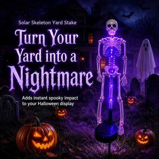 🔥HOT SALE🔥💀 Solar Skeleton Yard Stake