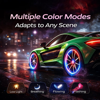 ✨ Motion-Activated LED Tire Valve Caps – Waterproof Auto-Glow Wheel Lights 🚗💥