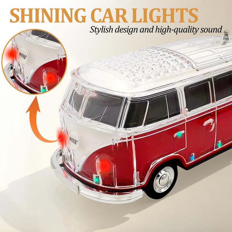 🚌WS-267BT Rechargeable Portable Bluetooth Speaker (Bus/Campervan Shape, ABS Build, 50Hz-20kHz)