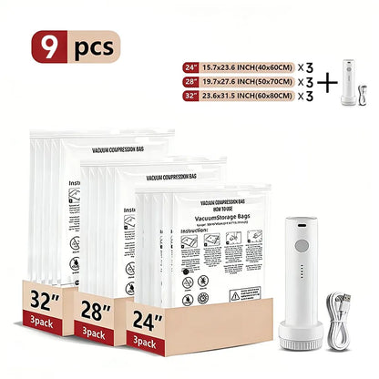🔥Cordless Travel Vacuum Storage Compression Bag Set