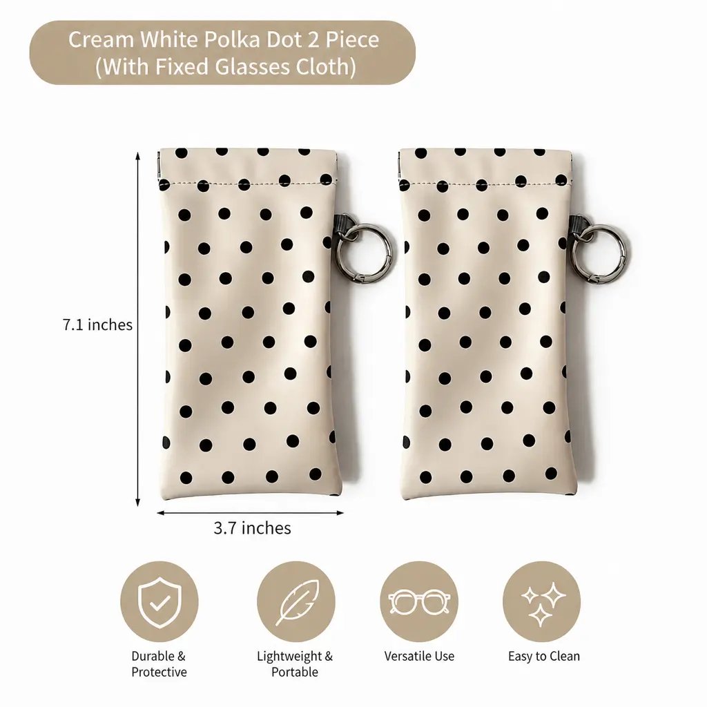 💥Buy 1 get 1 free 🔥Soft PU Leather Sunglasses Pouch Elastic Opening Eyeglasses Bag