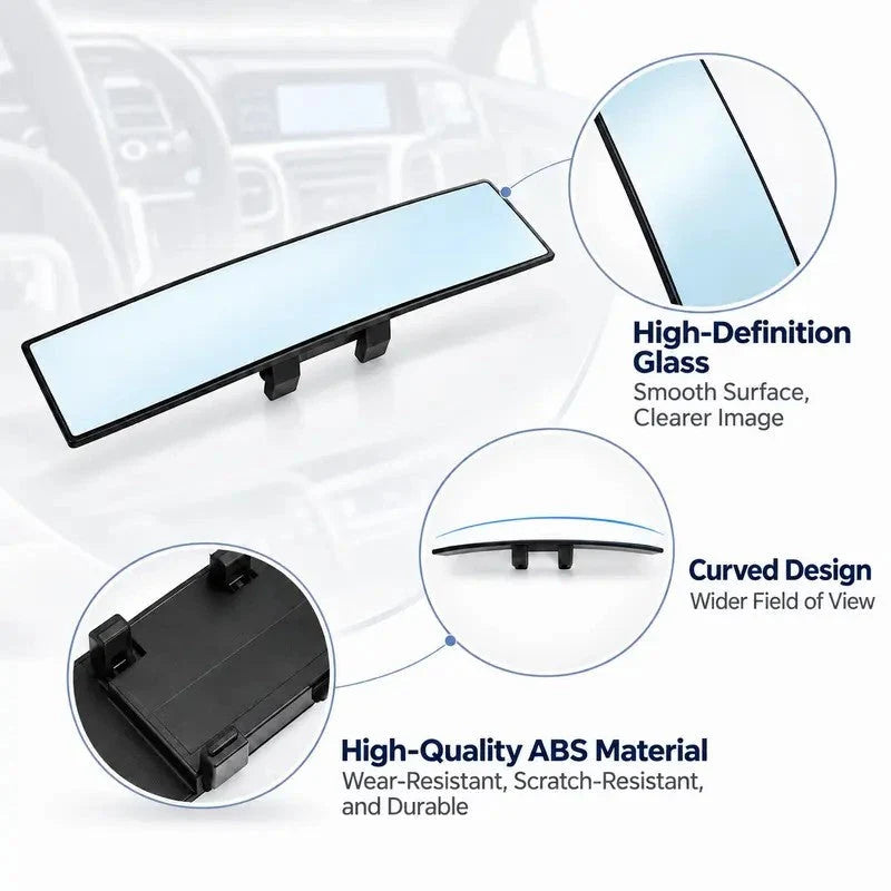 HD Convex PanoramicRearview Mirror, Clip-OnCar Interior Mirro