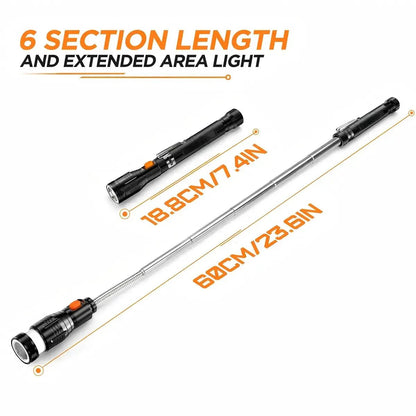 Extendable Magnetic Pickup Tools - Telescoping Magnet with LED Flashlight