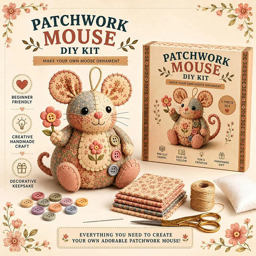 🎁Hot sale🧵Handcrafted Vintage Mouse Plush Sewing Kit
