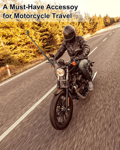 🏍📷 Motorcycle Handlebar Extendable Selfie Stick for Action Cameras