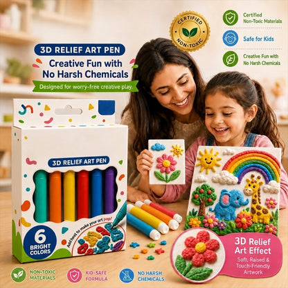 3D Relief Art Pen – Turn Flat Drawings Into Touchable 3D Art🪄