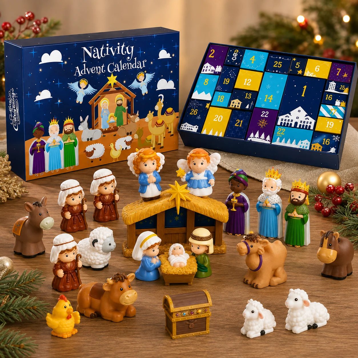 💯2026 Nativity Advent Calendar – 25-Piece Christmas Story Set for Kids