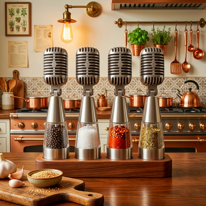 Multi-Functional Microphone Seasoning & Grinder Set
