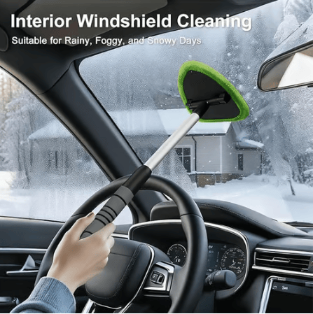 ⏰Final 3 Hours  : Only $6.6 Each!-Microfiber Car Windshield Cleaning Tool with Extendable Handle