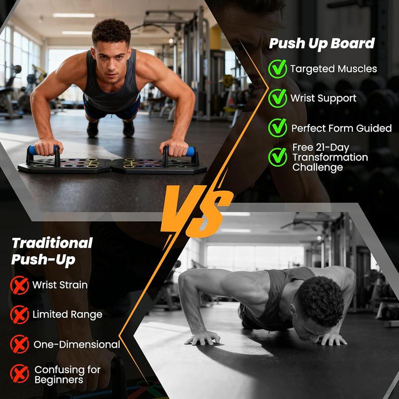 🔥Enhanced Push-up Board Fitness Kit with 30 Holes