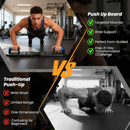 🔥Enhanced Push-up Board Fitness Kit with 30 Holes