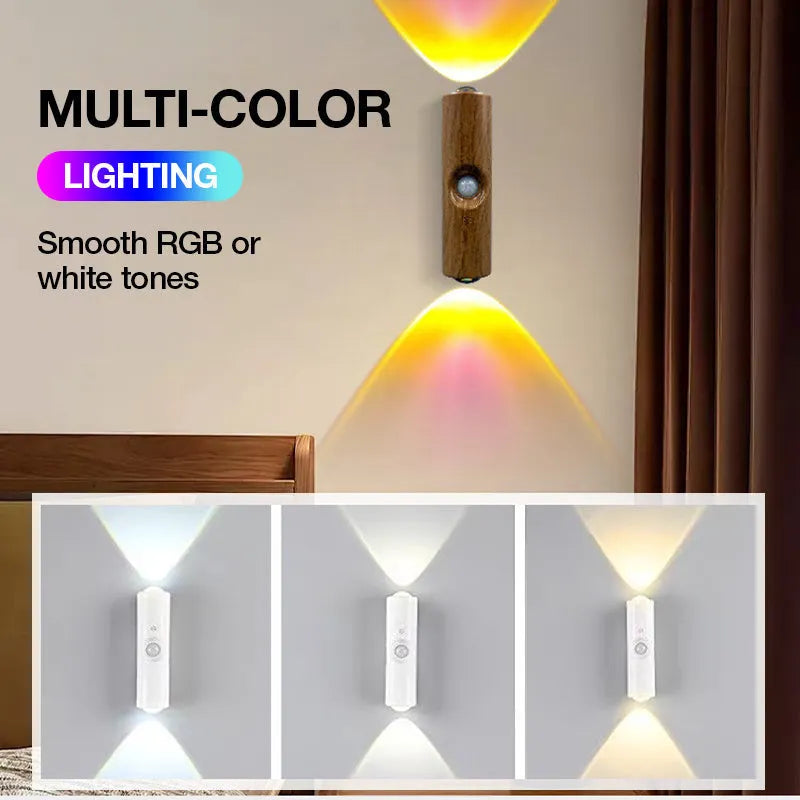 Light Up Any Space Instantly! RGB Motion Sensor Magnetic LED Light