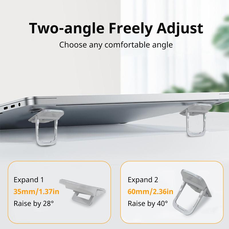🔥Limited Time 50% Off✨2 Pack Adjustable Invisible Laptop Stands,Zinc Alloy Structure