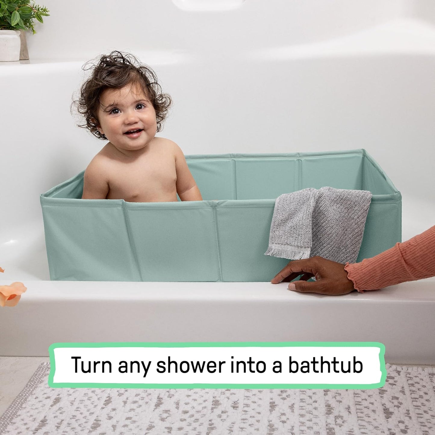 🎉⏰49% OFF🔥  Foldable Portable Toddler Bath Tub, Indoor & Outdoor Travel Baby Bathtub 🛁👶
