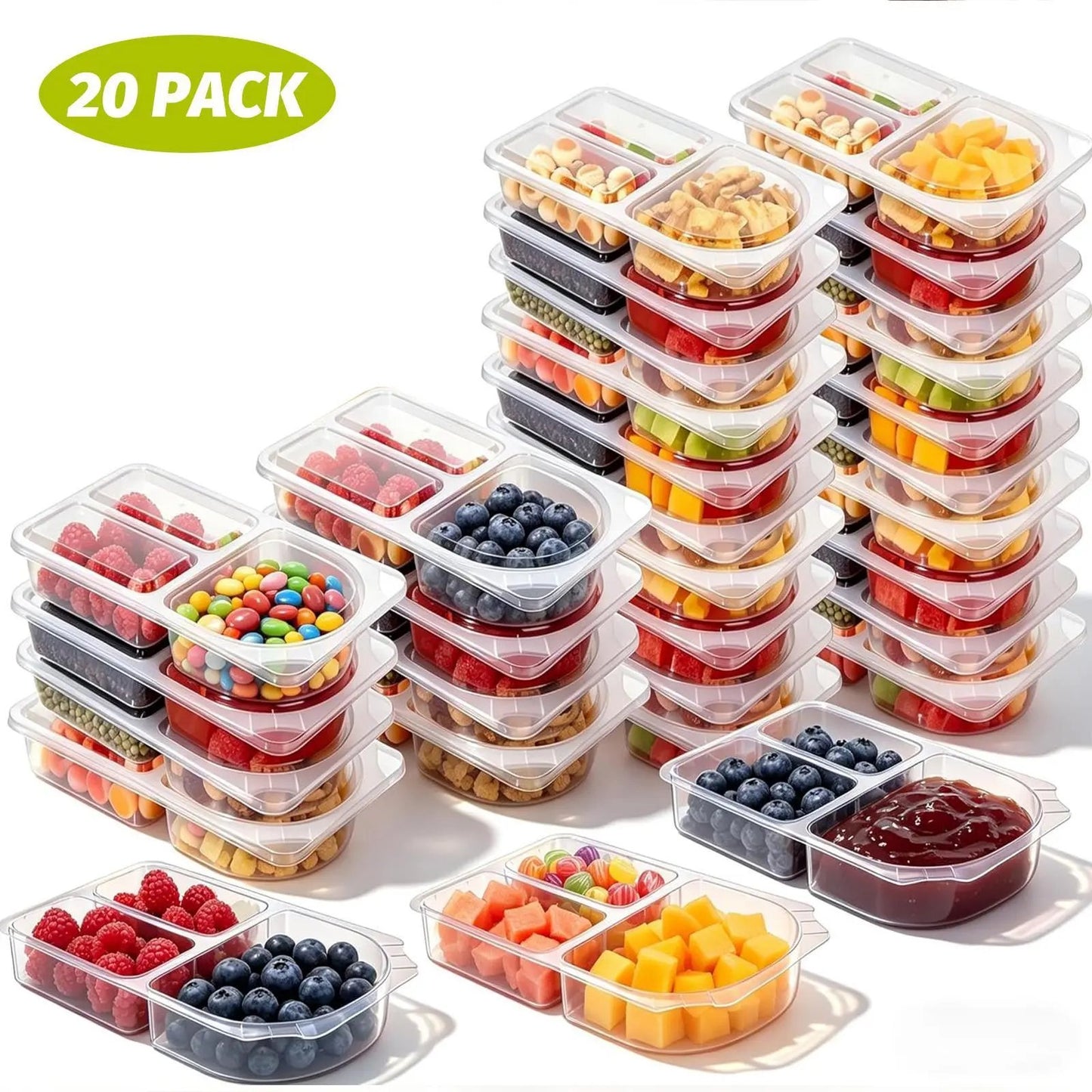 40 sets Reusable Snack Containers