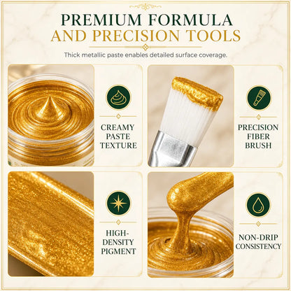 Restore Golden Shine Instantly! Metallic Gold Refinishing Repair Paste