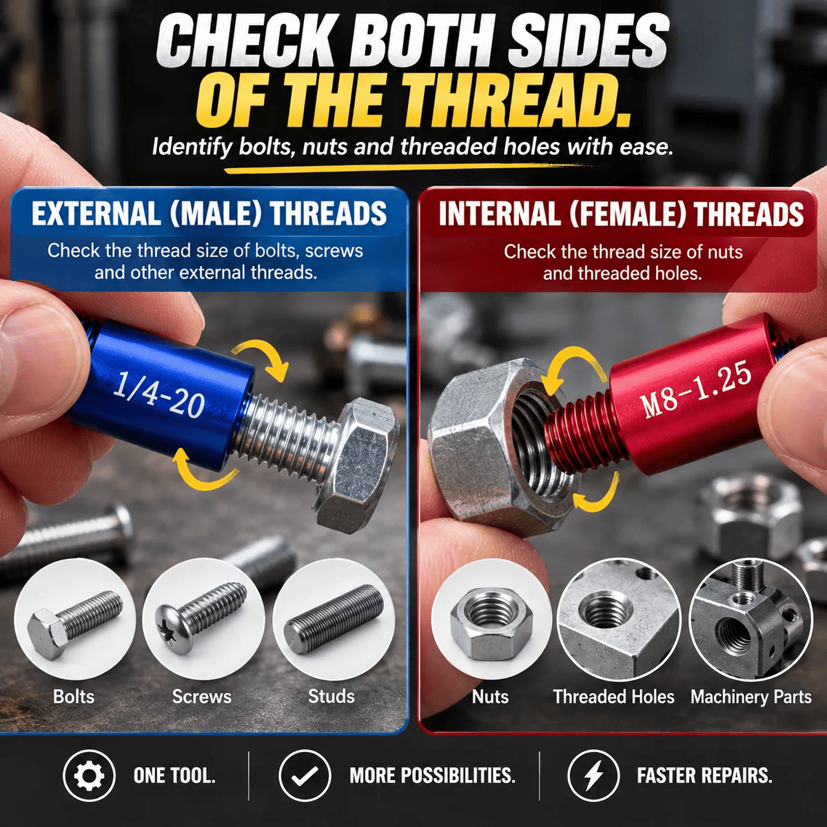 🔩 Stop Guessing Sizes With This Metric And SAE Thread Gauge