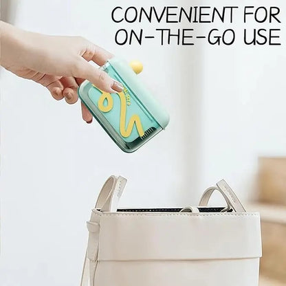 Portable Pop-Up Toothpick Dispenser - Travel-Sized Refillable Storage Case
