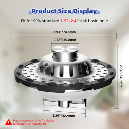 🔥3-in-1 Pop-up Sink Stopper🚿