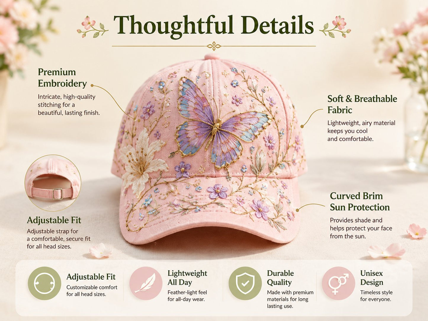 🔥HOT SALE 49% OFF 🌸🌿 Garden Morning Cap (✨2026 Limited Edition)