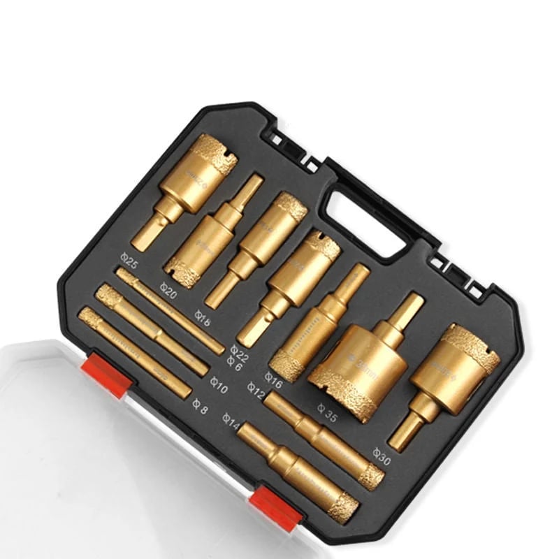 ⏰12-Piece Dry Diamond Tile Hole Saw Kit (6-35mm)