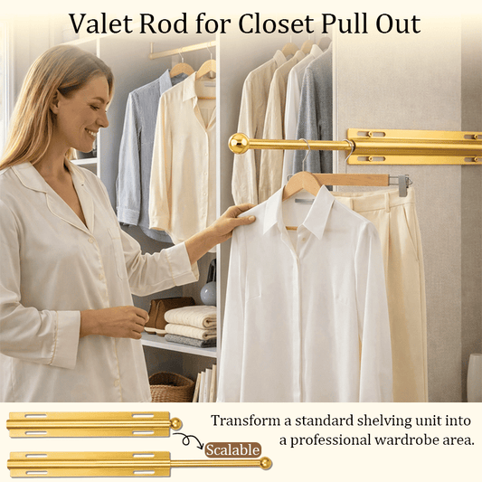2026🗄️Valet Rod for Closet Pull Out