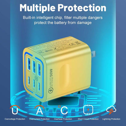 🔥Limited Time 50% Off✨Portable Multi Port Charging Station 50W, 6-Port USB C & USB A
