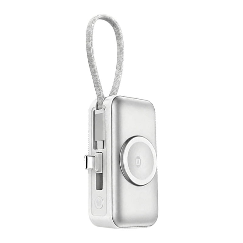 🔋 Orico 3-in-1 Power Bank – Integrated Cable & Foldable Wall Plug – Wireless Watch Charger for iPhone & Android ✈️
