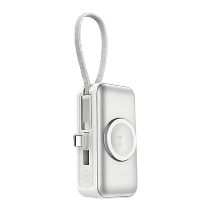 🔋 Orico 3-in-1 Power Bank – Integrated Cable & Foldable Wall Plug – Wireless Watch Charger for iPhone & Android ✈️