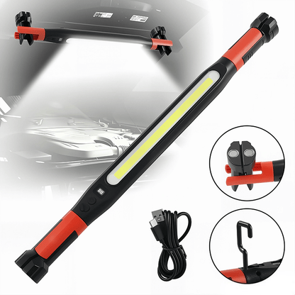 🛠️Rechargeable Magnetic LED Work Light with Built-in Battery - IP55 Waterproof & Shockproof, Clamp & Magnet Base