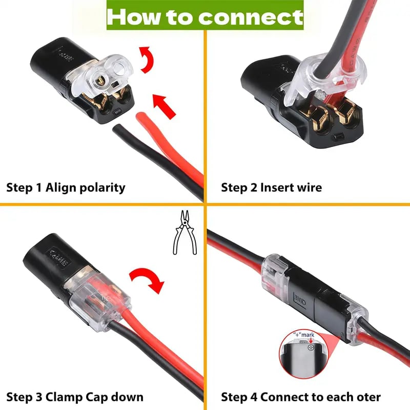 Double-Wire Plug-in Connector Led Light Strip Connectors