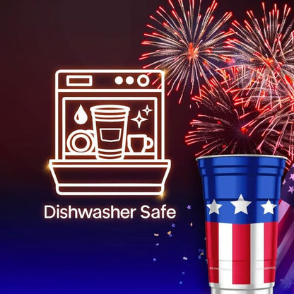 US 250th Anniversary Patriotic Aluminum Party Cups