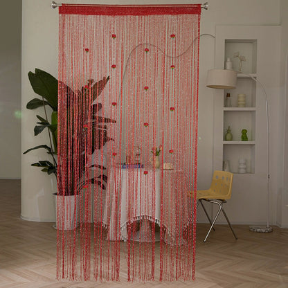 🌹🚪Sparkling Rose Flower String Curtain(2m/78.74" high x 1m/39.3" wide)