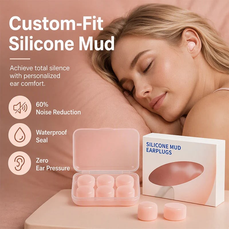 💥Buy 1 get 1 free💕Moldable Silicone Mud Earplugs