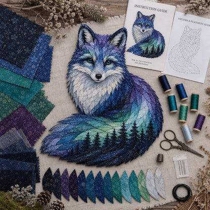 ⏳ Last Day 49% OFF – 🌌 Beginner-Friendly Northern Lights Wildlife DIY Patchwork Kit | Complete Kit with All Tools & Step-by-Step Guide Included 💕