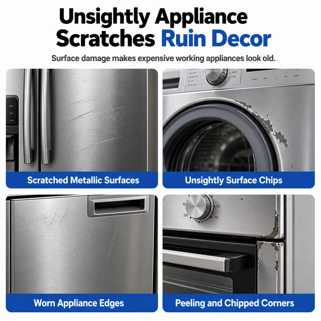 Restore Appliance Scratches Instantly! Silver & Black Repair Paste