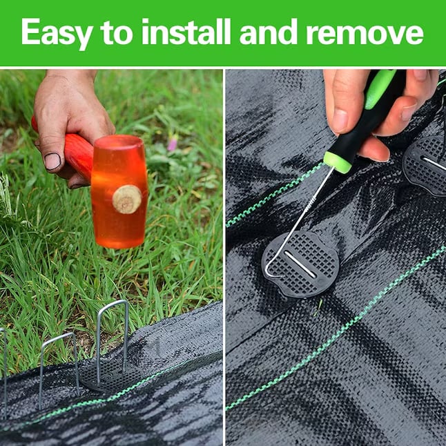🚙50-Piece Garden Ground Stake Set——Pack of 50 U-Shaped Ground Stakes
