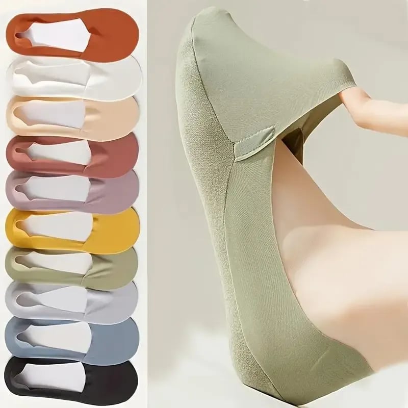 🌟 Ultimate Spring & Summer Socks 🌟10-Pair Pack Women's Solid-Color Sheer Invisible Socks