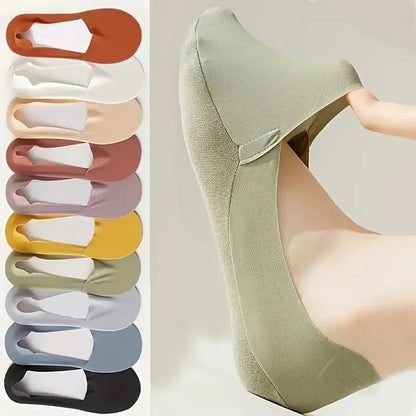 🌟 Ultimate Spring & Summer Socks 🌟10-Pair Pack Women's Solid-Color Sheer Invisible Socks