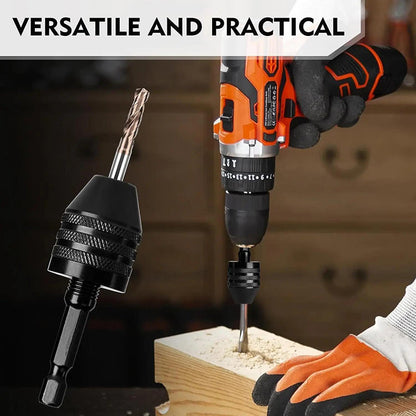 3-jaw chuck for electric screwdrivers and drills – keyless, quick-change & compatible with round and hexagonal shanks – perfect for hobby, renovation and precision work 🛠️✨