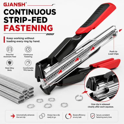 🔧⚡ Rapid-Feed C-Clip Fastening Pliers – One-Hand Auto-Feed Tool for Fences, Cages & Repairs