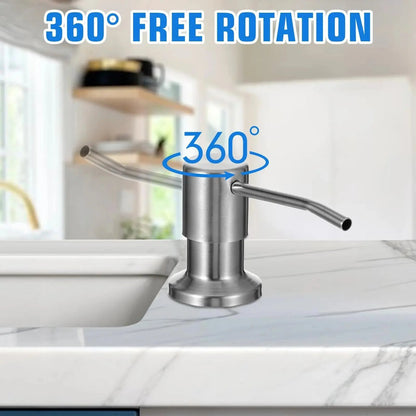 Built-In Sink Soap Dispenser with 39-Inch Extension Tube