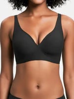 Wireless Seamless Deep-V Push-Up Bra