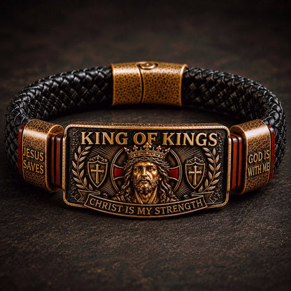 💯✝️ King of Kings Faith Bracelet – Adjustable Christian Wristband Gift