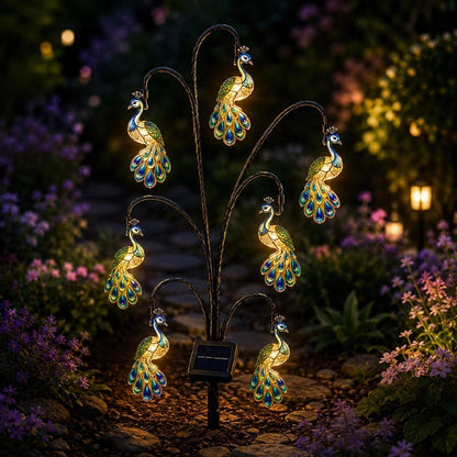 🦩Solar Bird Tree Stake Light – Flexible Colorful Glowing Outdoor Garden Landscape Light