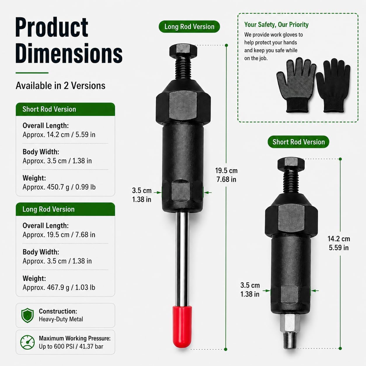🔧 Heavy‑Duty Grease Fitting Cleaner Tool With M6 & M8 Adapters
