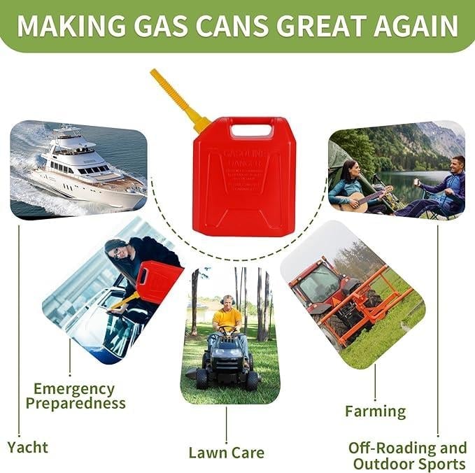 🔥HOT SALE🔥 Universal Gas Can Spout Replacement Kit — Flexible Leak-Proof Nozzle, Fits 1–10 Gal Cans