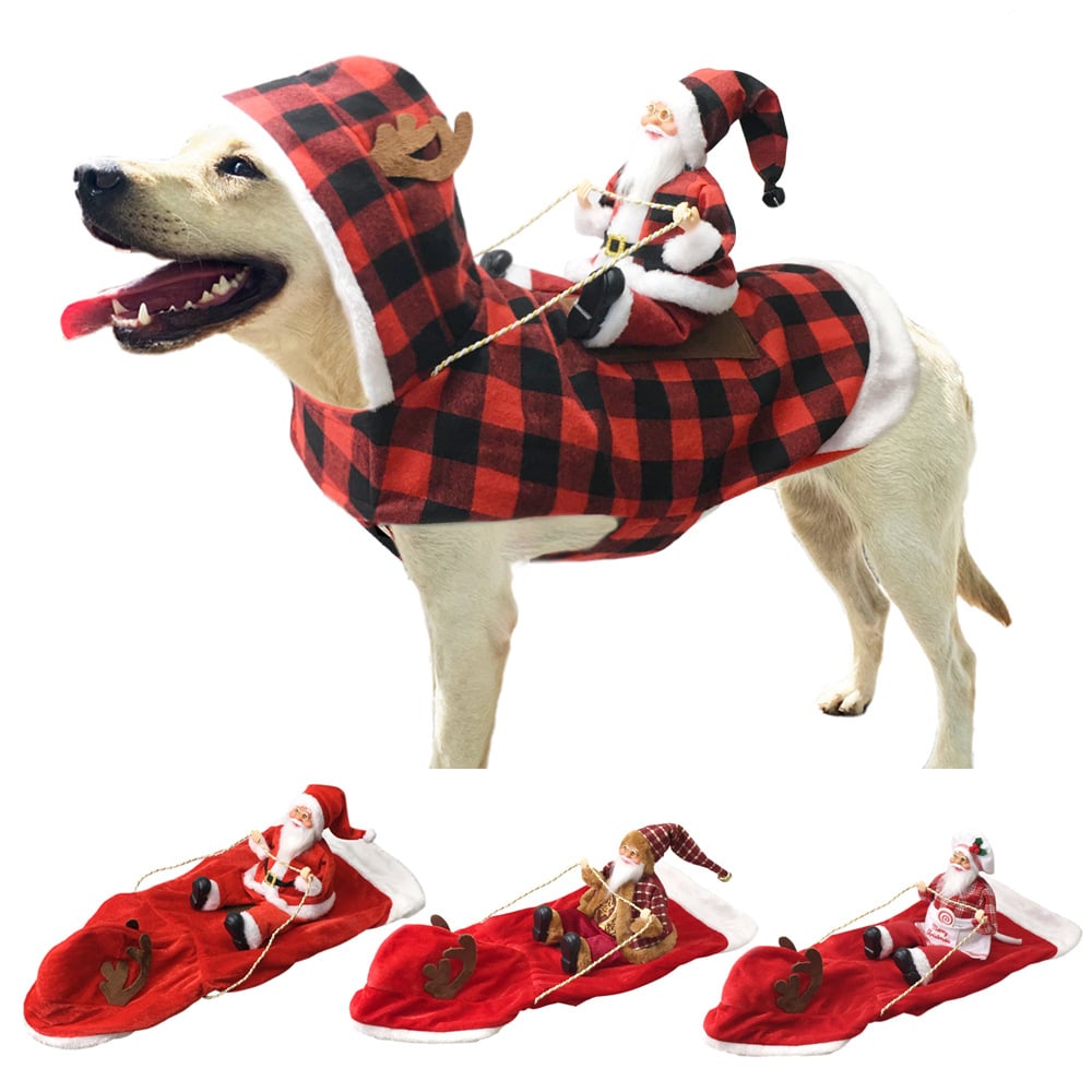 Santa Rider Pet Christmas Costume