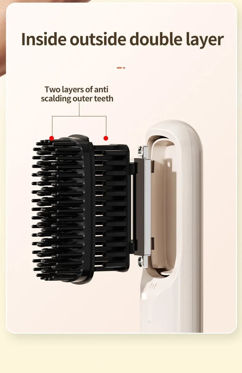 📍USB Cordless Negative Ion Hair Straightening Comb