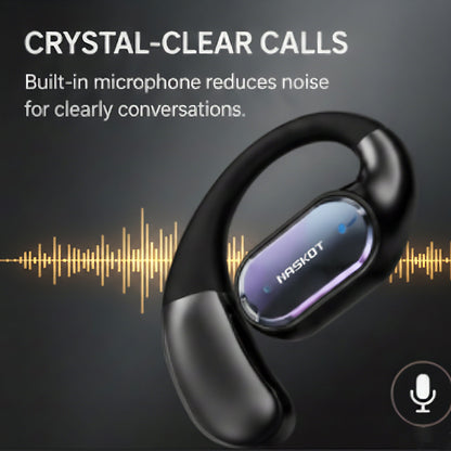 Open Ear Wireless Earbuds, Foldable Bluetooth Headphones
